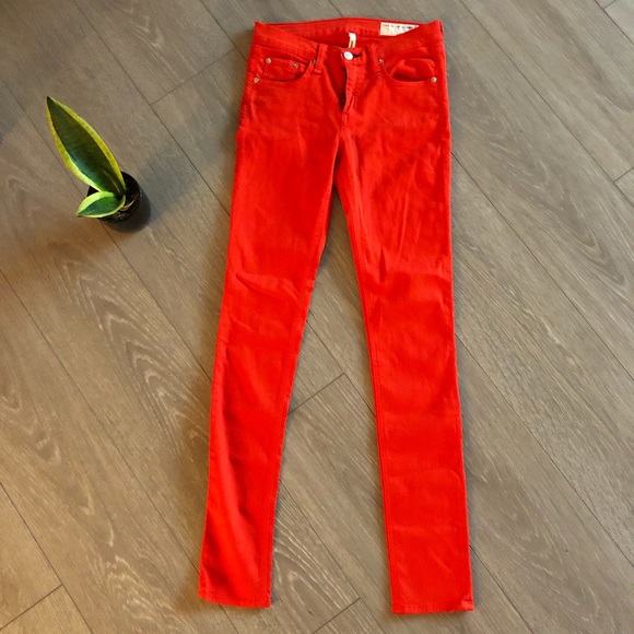 rag & bone Denim - Rag & Bone Red Skinny Denim Jeans